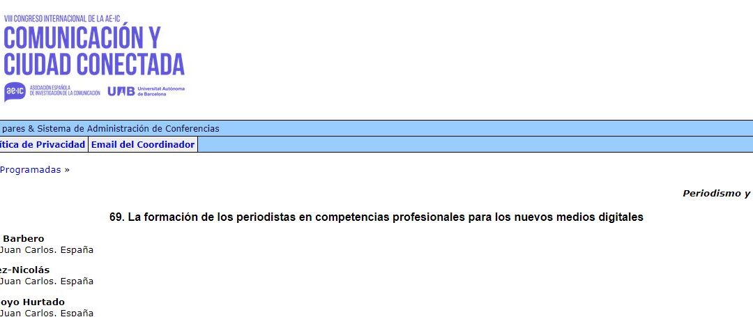 VIII Congreso Internacional AE-IC