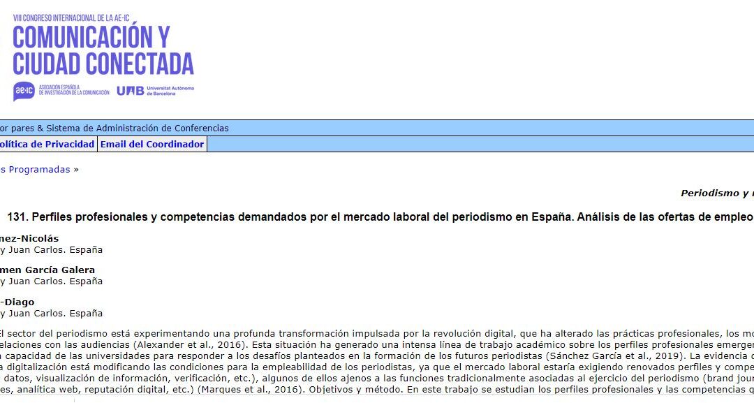 VIII Congreso Internacional AE-IC